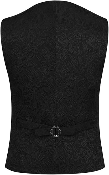 Men's 3 Piece Suit Slim Fit Jacquard Tuxedo One Button Shawl Collar Jacket Vest & Trousers