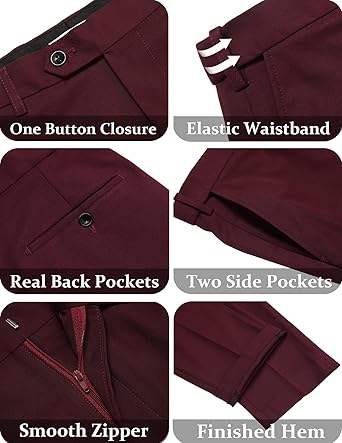 Men's 2 Piece Suit Slim Fit Shawl Lapel One Button Formal Tuxedo Jacket Pants Set for Wedding Prom Business