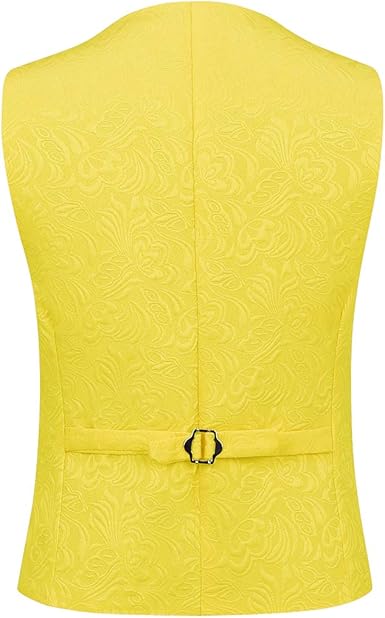 Men's 3 Piece Suit Slim Fit Jacquard Tuxedo One Button Shawl Collar Jacket Vest & Trousers