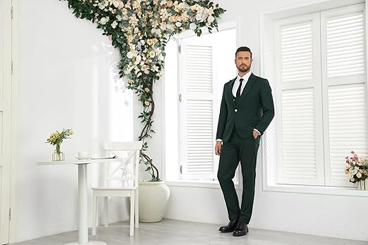 3 Piece Men's Suits Slim Fit Suits for Men Wedding Prom Tuxedo Suits Formal Business